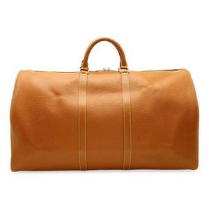 Louis Vuitton Epi Keepall 55 Boston Bag Travel Bag Leather Zipangu Gold Camel